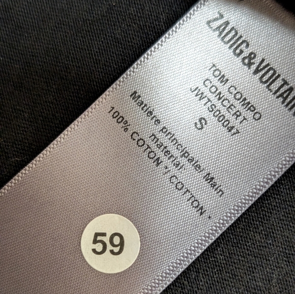 Zadig & Voltaire Tom Compo Remember Love Graphic Tee Size Medium Nwt ❤️ - Picture 7 of 9